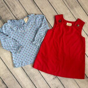 TBBC Juliet Jumper w/ Ramona Ruffle Collar Shirt, Set, Size 3T